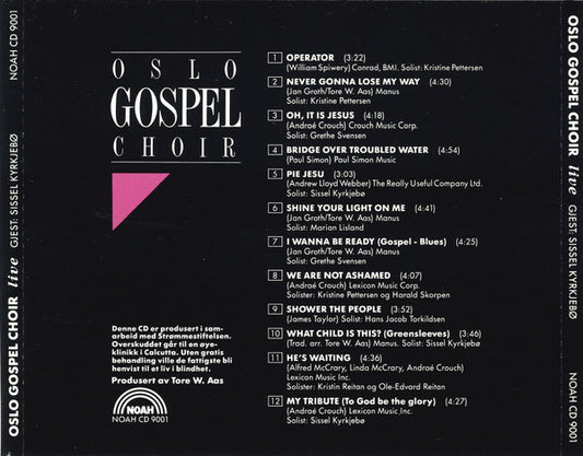 Oslo Gospel Choir Gjest Sissel : Live (CD, Album)