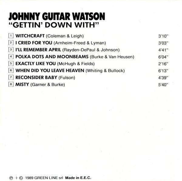 Johnny Guitar Watson : Gettin' Down With (CD, Album, RE)