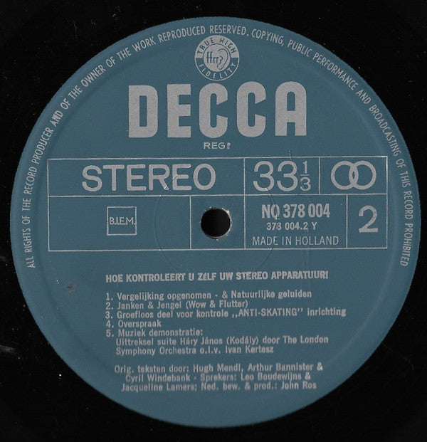 No Artist : Hoe Controleert U Zelf Uw Stereo-Apparatuur (LP)