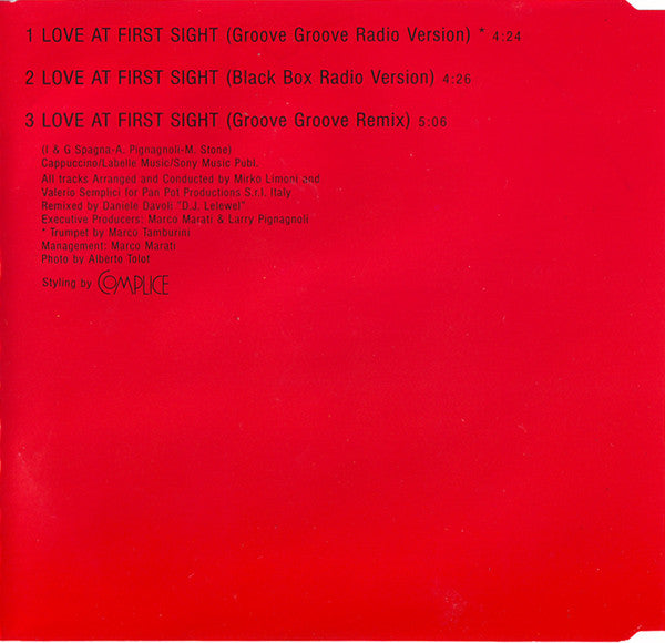 Ivana Spagna : Love At First Sight - Remix By Black Box (CD, Maxi)