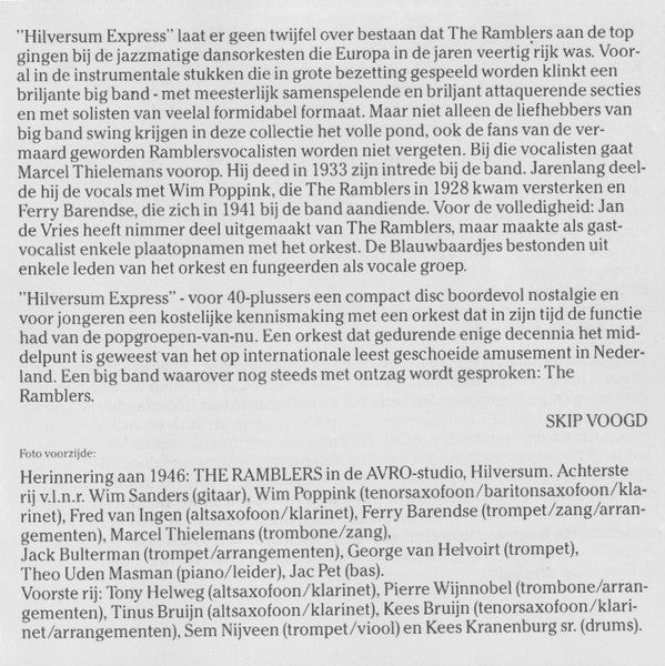 The Ramblers : Hilversum Express (CD, Album, Comp)