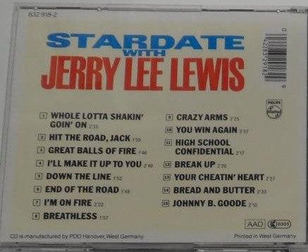 Jerry Lee Lewis : Stardate With Jerry Lee Lewis (CD, Comp, RE)