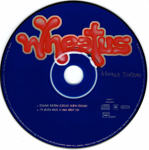 Wheatus : Teenage Dirtbag (CD, Single, Car)