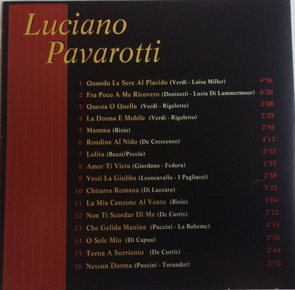 Luciano Pavarotti : Luciano Pavarotti (CD)