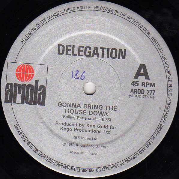 Delegation : Gonna Bring The House Down / What Took You So Long (12")