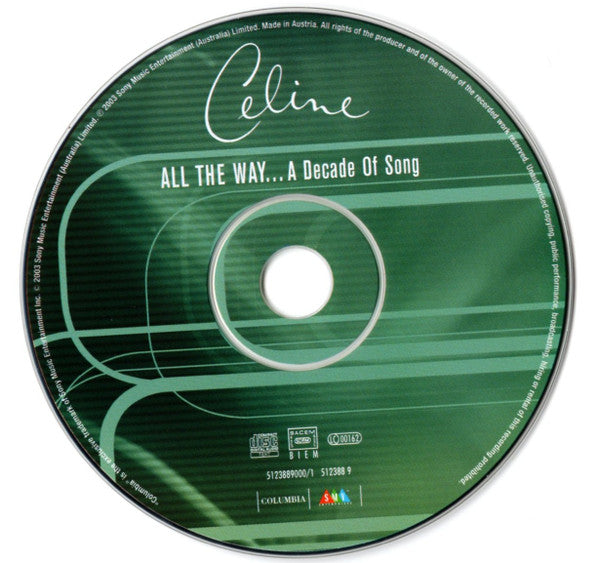Celine Dion* : All The Way... A Decade Of Song (CD, Comp, RE + DVD-V, PAL)