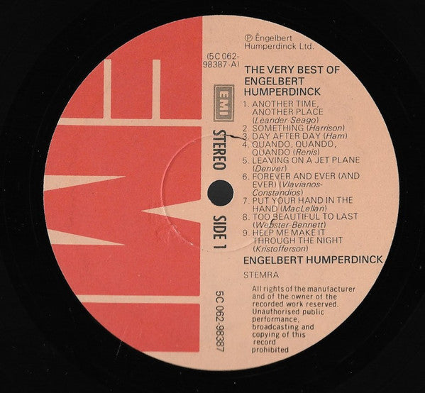 Engelbert Humperdinck : The Very Best Of Engelbert Humperdinck (LP, Comp)
