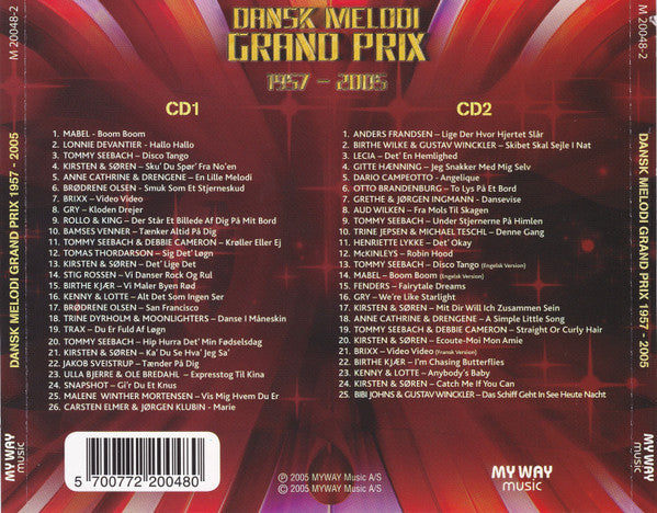 Various : Dansk Melodi Grand Prix 1957 - 2005 (2xCD, Comp)