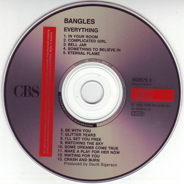 Bangles : Everything (CD, Album, RE)