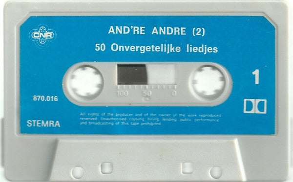 André van Duin : And're André 2 - 50 Onvergetelijke Liedjes (Cass, Album)