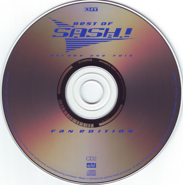 Sash! : Best Of Sash! / Encore Une Fois (CD, Comp, P/Mixed + CD, Enh, Mixed + Comp, Fan)