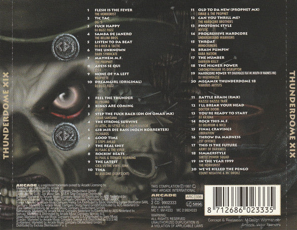 Various : Thunderdome XIX (Cursed By Evil Sickness) (2xCD, Comp)