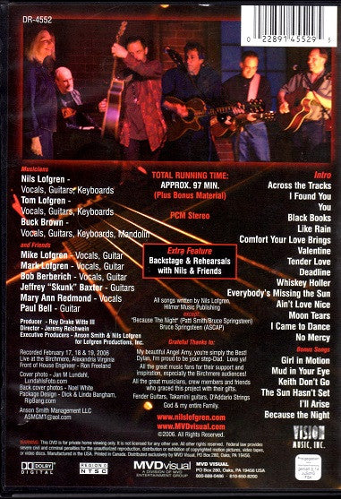 Nils Lofgren & Friends : Live Acoustic (DVD, NTSC, 48k)