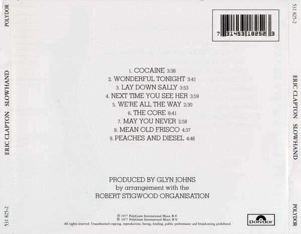 Eric Clapton : Slowhand (CD, Album, RE, RM)