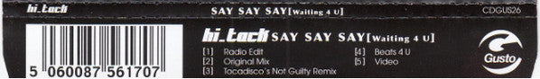 Hi_Tack : Say Say Say (Waiting 4 U) (CD, Single, Enh)