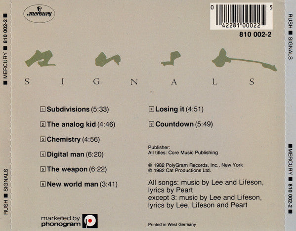 Rush : Signals (CD, Album, Gre)