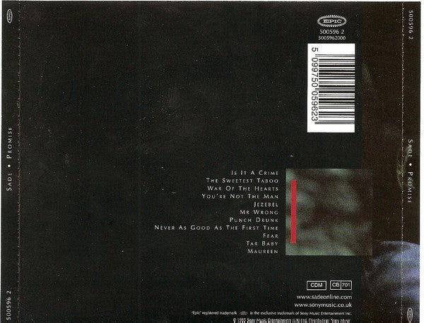 Sade : Promise (CD, Album, RE, RM)
