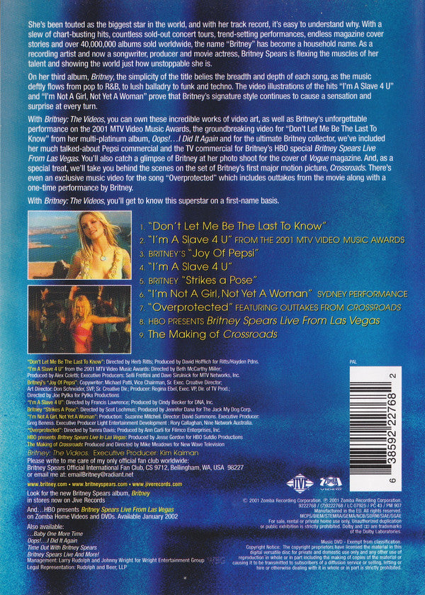 Britney Spears : The Videos (DVD-V, PAL)