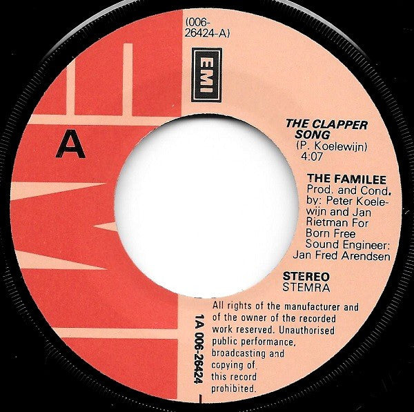 Familee : The Clapper Song (7", Single)