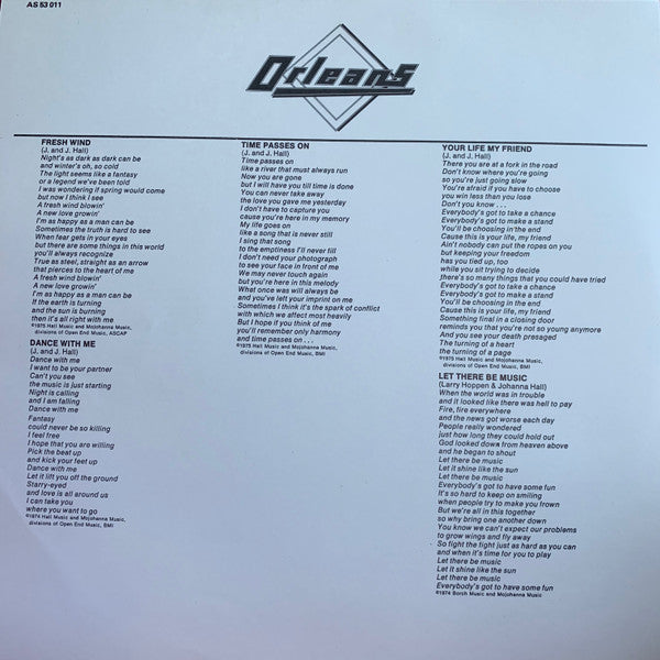 Orleans : Let There Be Music (LP, Album)