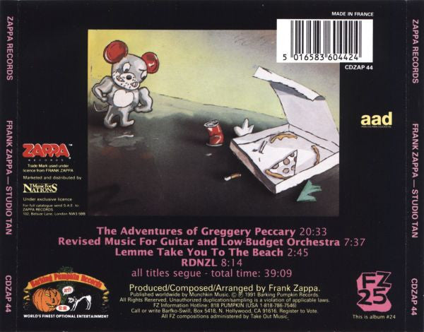 Frank Zappa : Studio Tan (CD, Album, RE, RM)