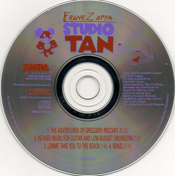 Frank Zappa : Studio Tan (CD, Album, RE, RM)