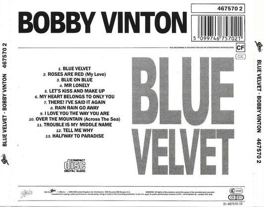 Bobby Vinton : Blue Velvet (CD, Comp, RE)