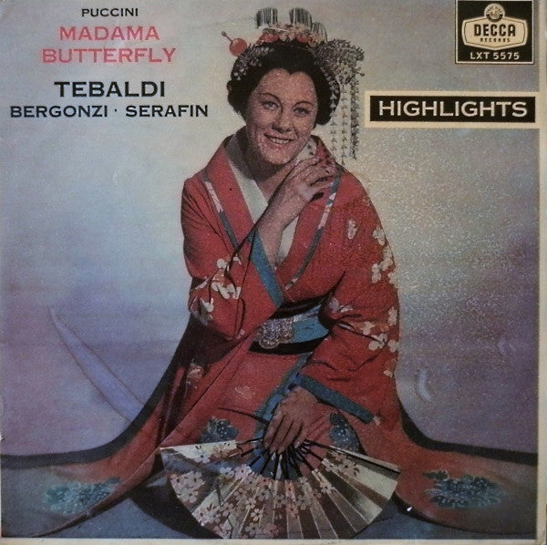 Giacomo Puccini - Renata Tebaldi · Carlo Bergonzi · Tullio Serafin : Madama Butterfly Highlights (LP, Mono)
