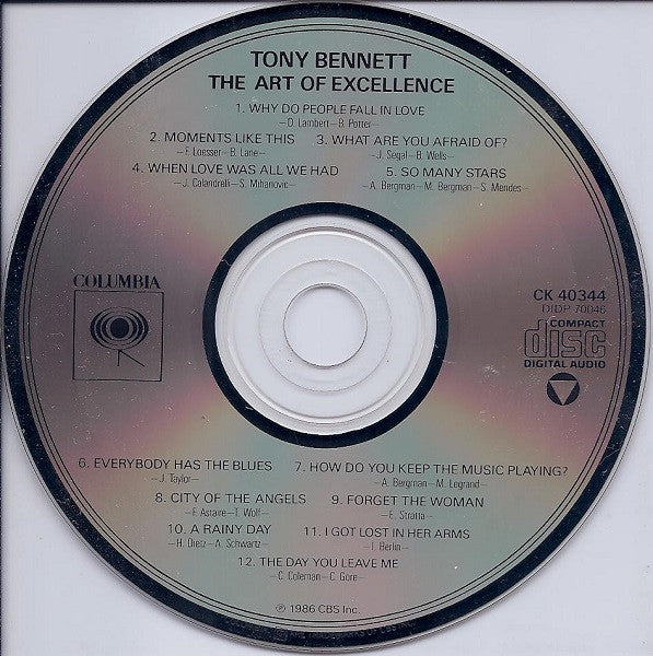 Tony Bennett : The Art Of Excellence (CD, Album)