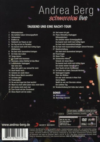 Andrea Berg : Schwerelos Live (Tausend Und Eine Nacht-Tour) (DVD-V, Copy Prot., PAL)