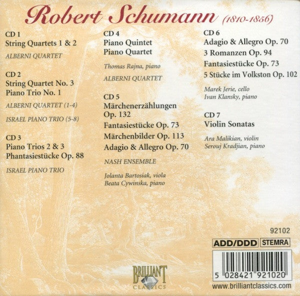 Robert Schumann : Chamber Music (Complete) (7xCD, Comp + Box, Comp)