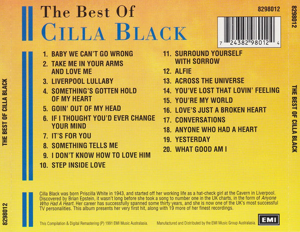 Cilla Black : The Best Of Cilla Black (CD, Comp)