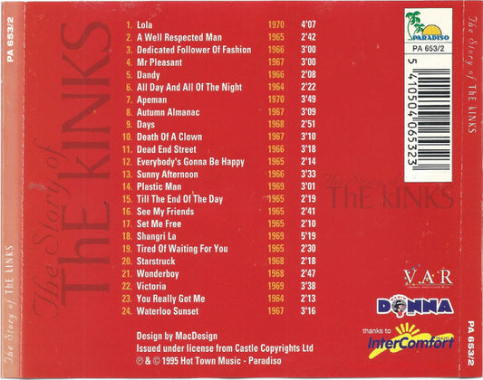 The Kinks : Donna Proudly Presents The Story Of The Kinks (24 Of Their Greatest Hits) (CD, Comp)