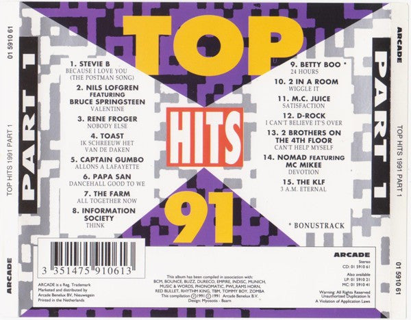 Various : Top Hits 91 Part 1 (CD, Comp)