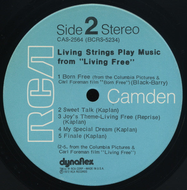 Living Strings : Living Strings Play Music From Living Free (LP)