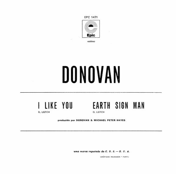 Donovan : I Like You / Earth Sign Man (7", Single)