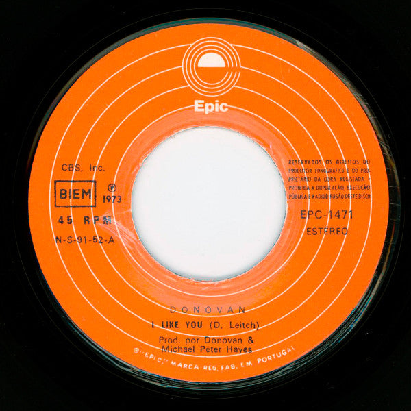 Donovan : I Like You / Earth Sign Man (7", Single)