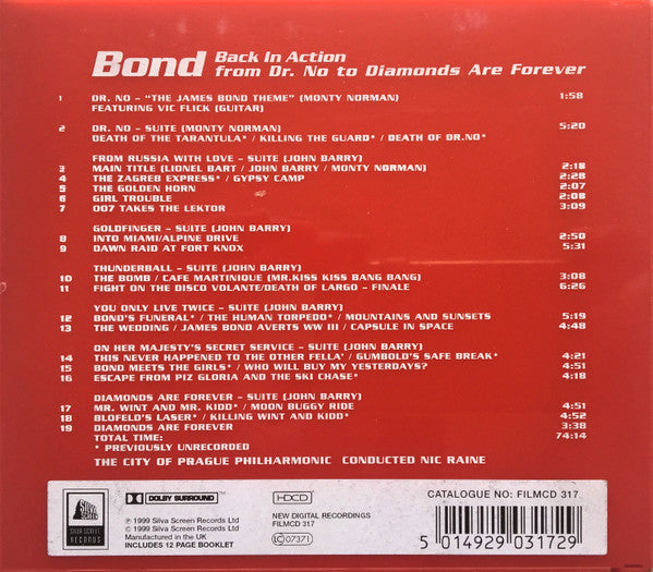 The City Of Prague Philharmonic : Bond Back In Action (HDCD, Comp, Ltd, Dol)