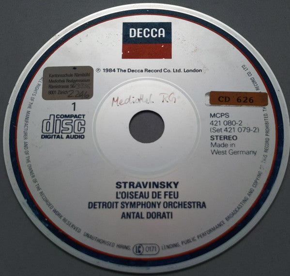 Antal Dorati, Igor Stravinsky : 3 Ballets (2xCD, Comp)