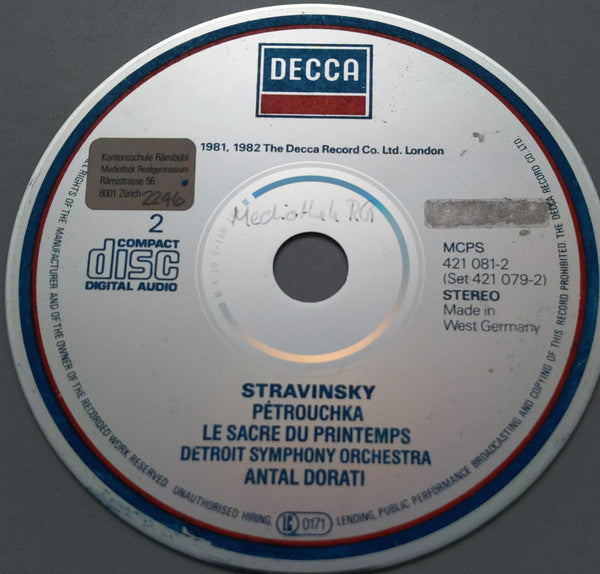 Antal Dorati, Igor Stravinsky : 3 Ballets (2xCD, Comp)