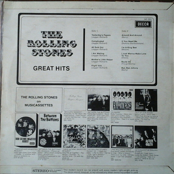 The Rolling Stones : Great Hits (LP, Comp)