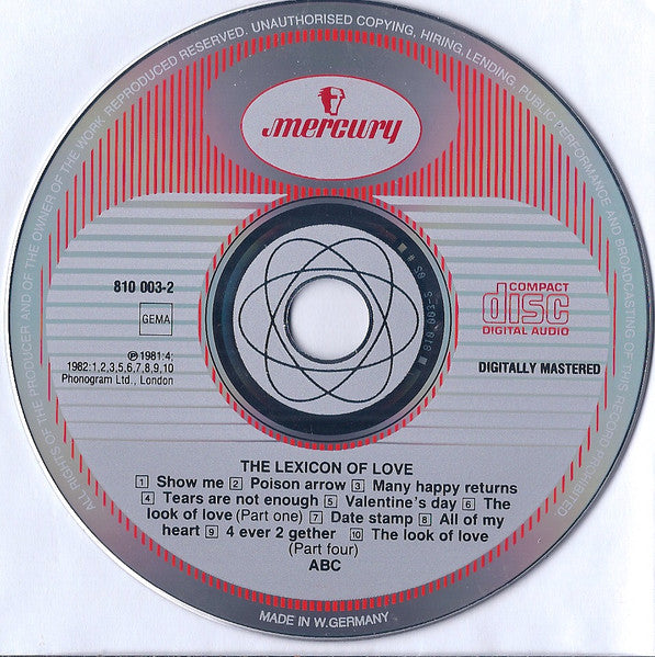 ABC : The Lexicon Of Love (CD, Album)