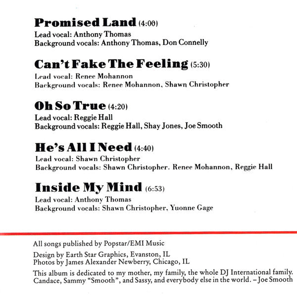 Joe Smooth : Promised Land (CD, Album)