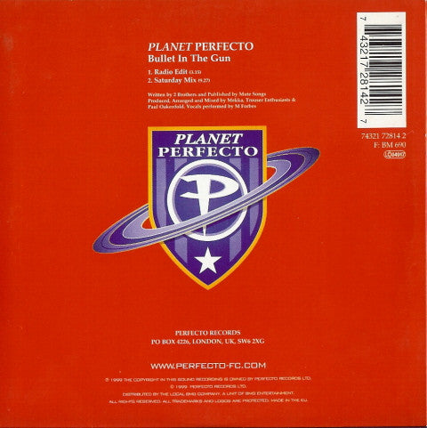 Planet Perfecto : Bullet In The Gun (CD, Single)