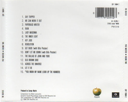 The Beatles : Past Masters Volume Two (CD, Comp, Mono, RE, Ita)