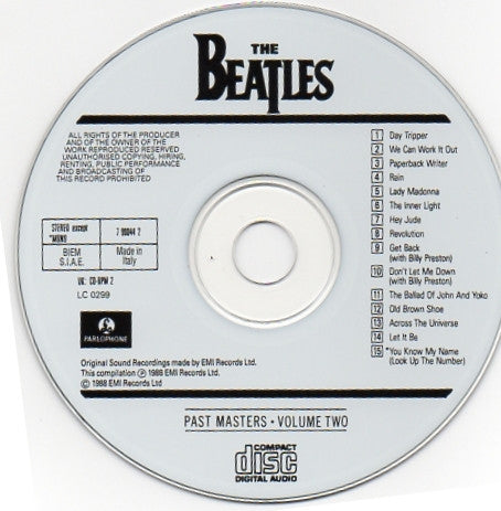 The Beatles : Past Masters Volume Two (CD, Comp, Mono, RE, Ita)