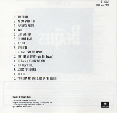 The Beatles : Past Masters Volume Two (CD, Comp, Mono, RE, Ita)