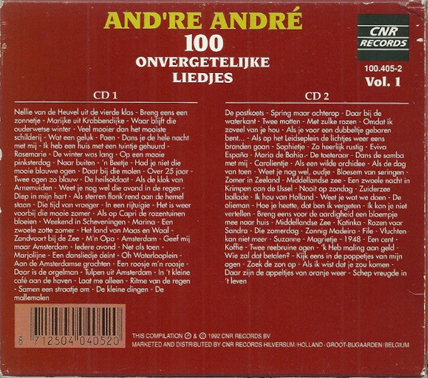 André van Duin : And're André Vol. 1 - 100 Onvergetelijke Liedjes (CD, Album, RE + CD, Album, RE + Box, Comp)