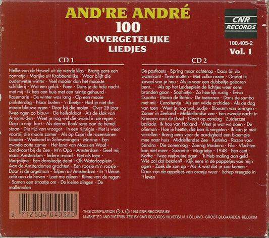 André van Duin : And're André Vol. 1 - 100 Onvergetelijke Liedjes (CD, Album, RE + CD, Album, RE + Box, Comp)