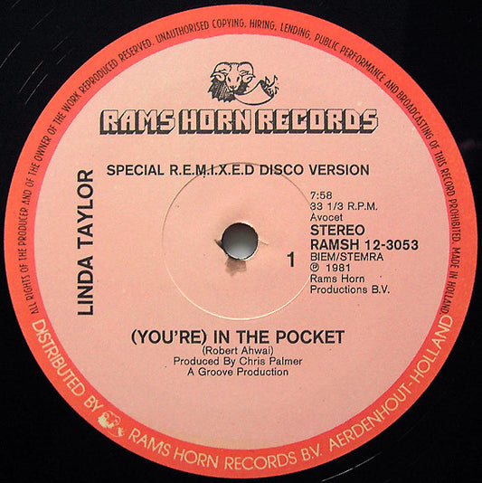 Linda Taylor : (You're) In The Pocket (12")